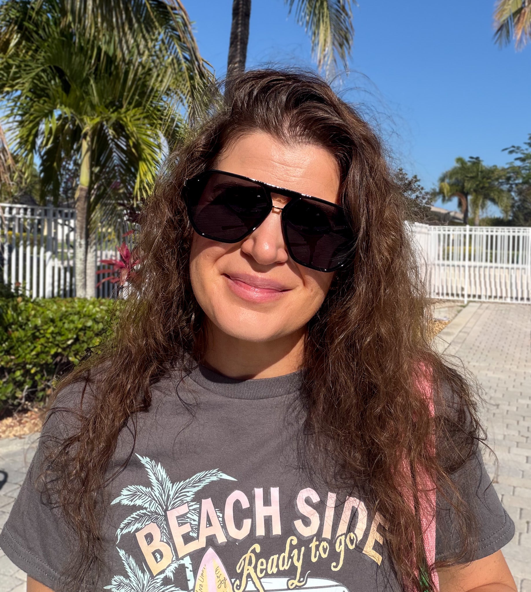 Classic Straight Aviator Sunglasses