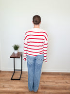 Bold Lines Ribbed Pullover