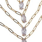 GOLD + DIAMOND PENDANT NECKLACE
