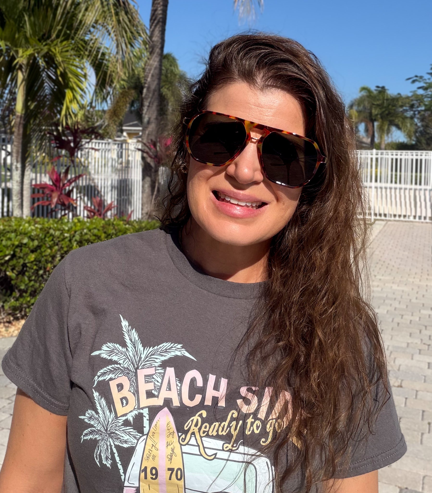 Classic Straight Aviator Sunglasses