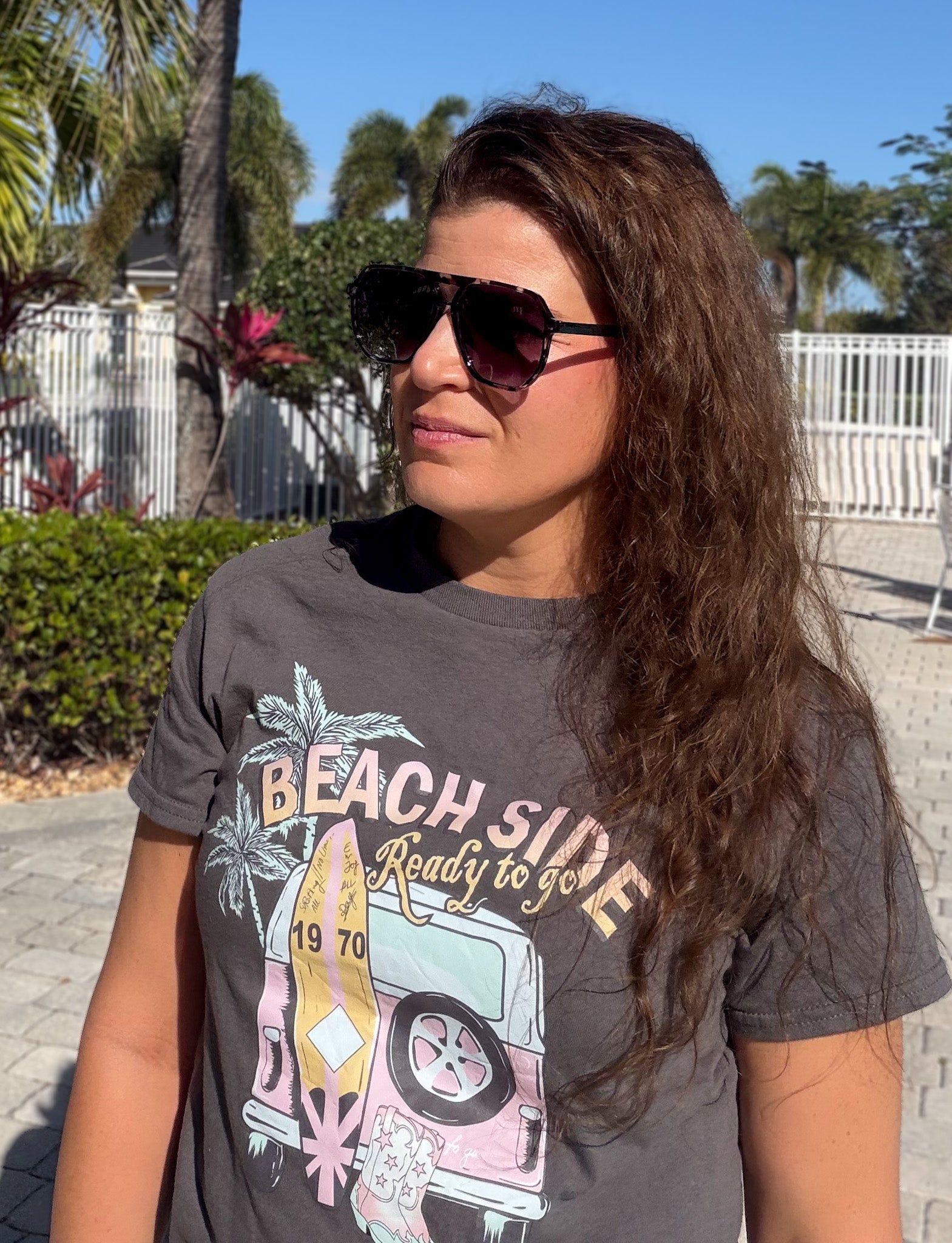 Classic Straight Aviator Sunglasses