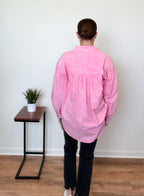 Relaxed Fit Mineral Washed Button-Up