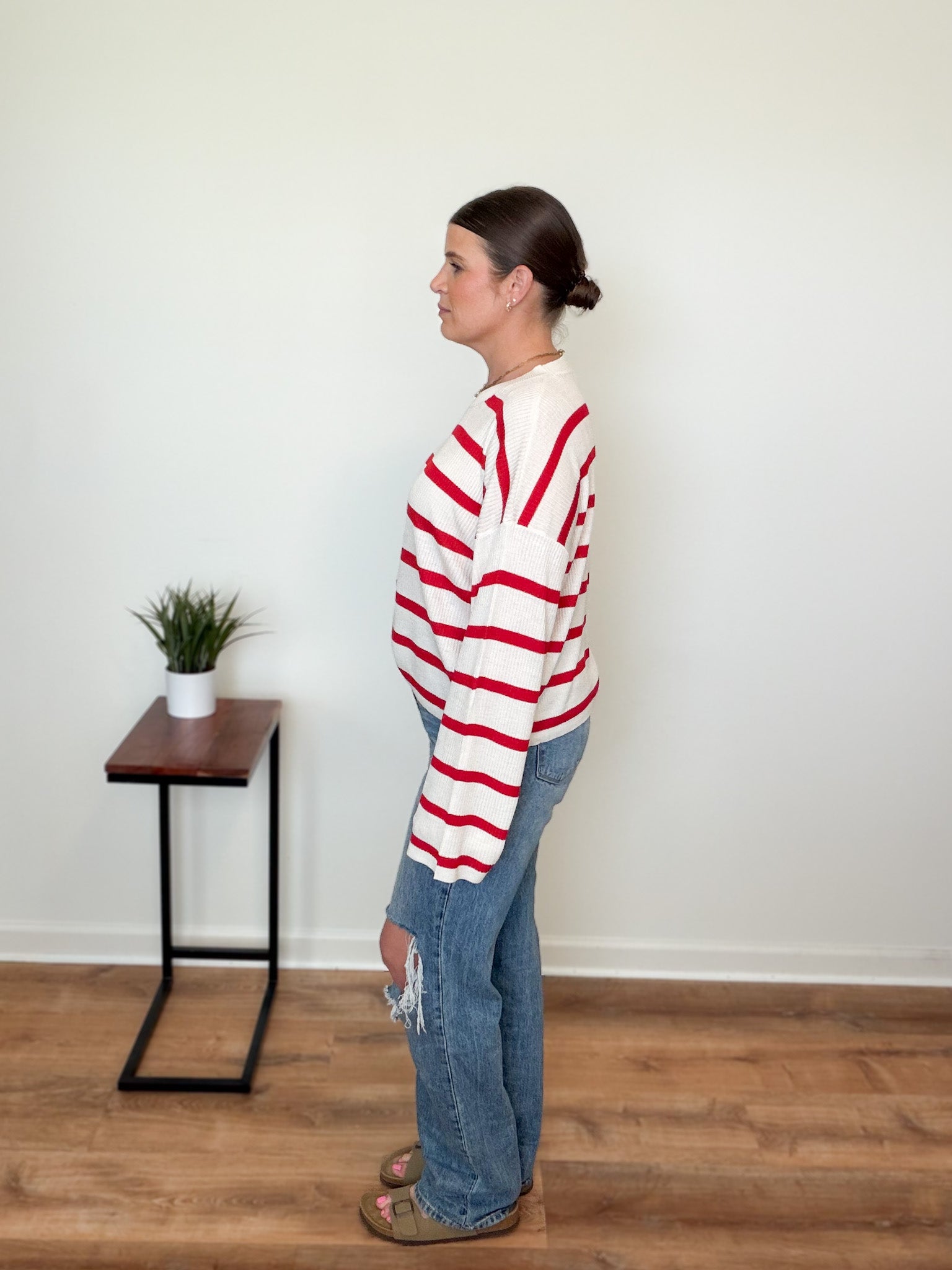 Bold Lines Ribbed Pullover