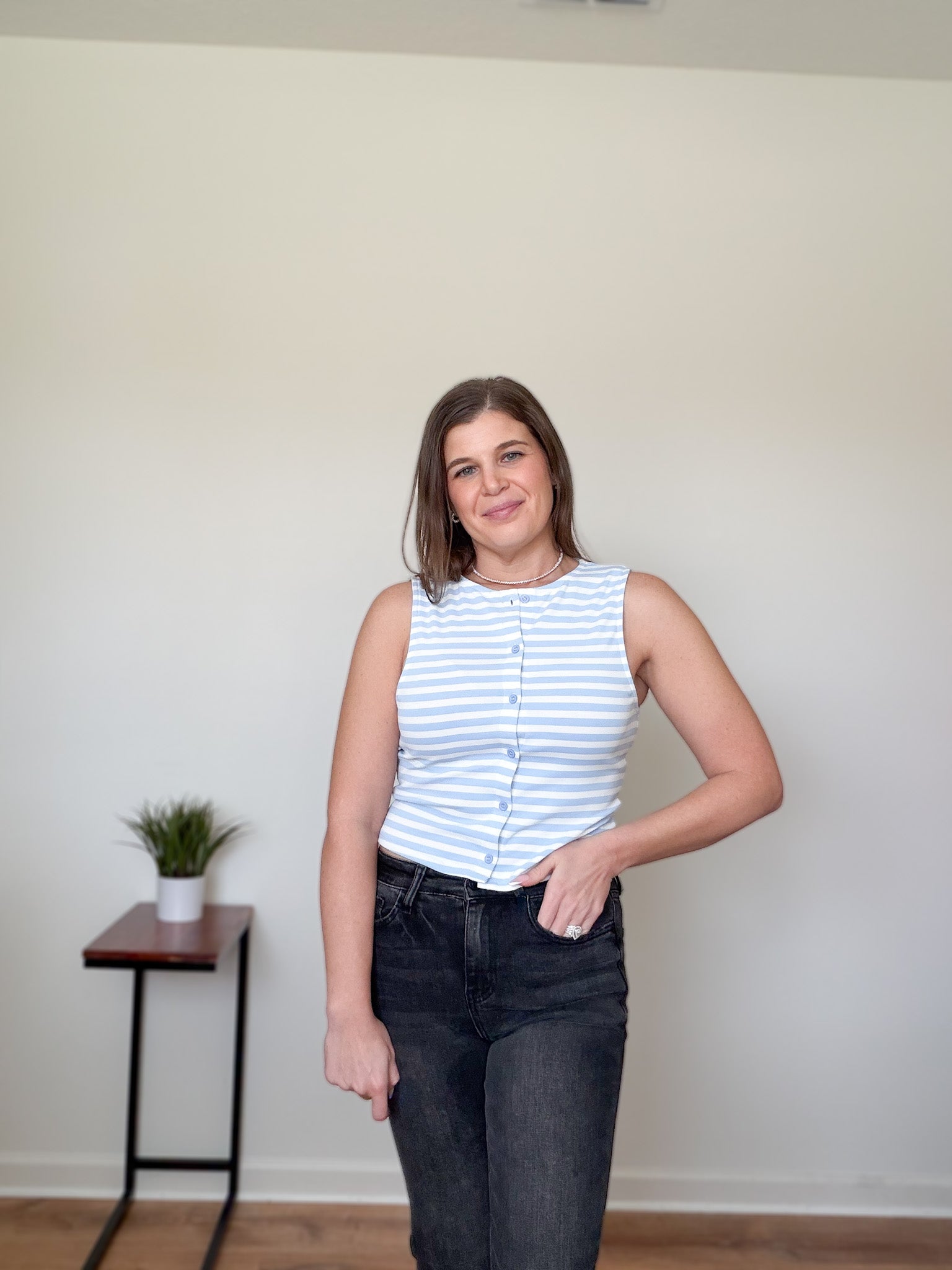 Seaside Stripe Button-Up