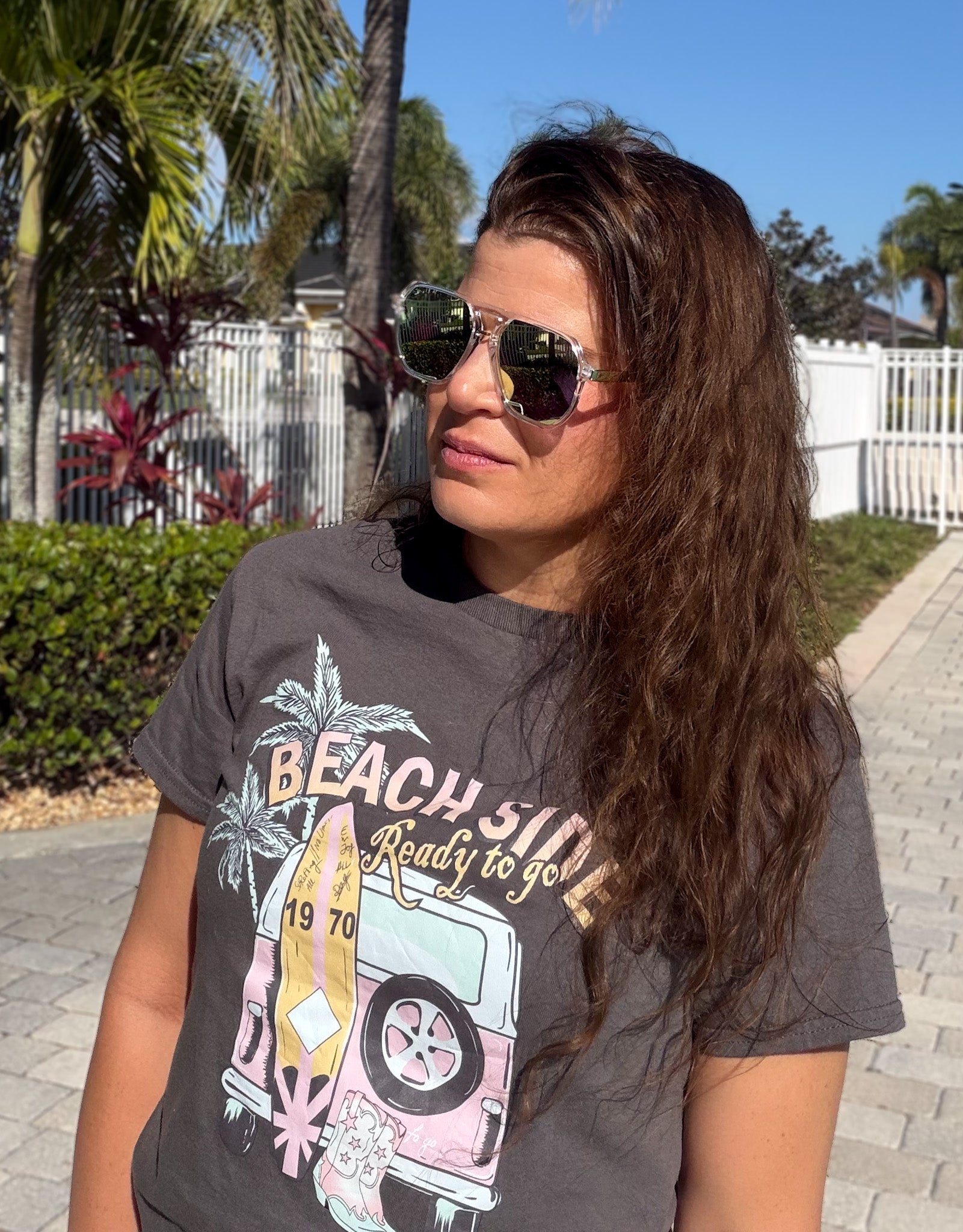 Classic Straight Aviator Sunglasses