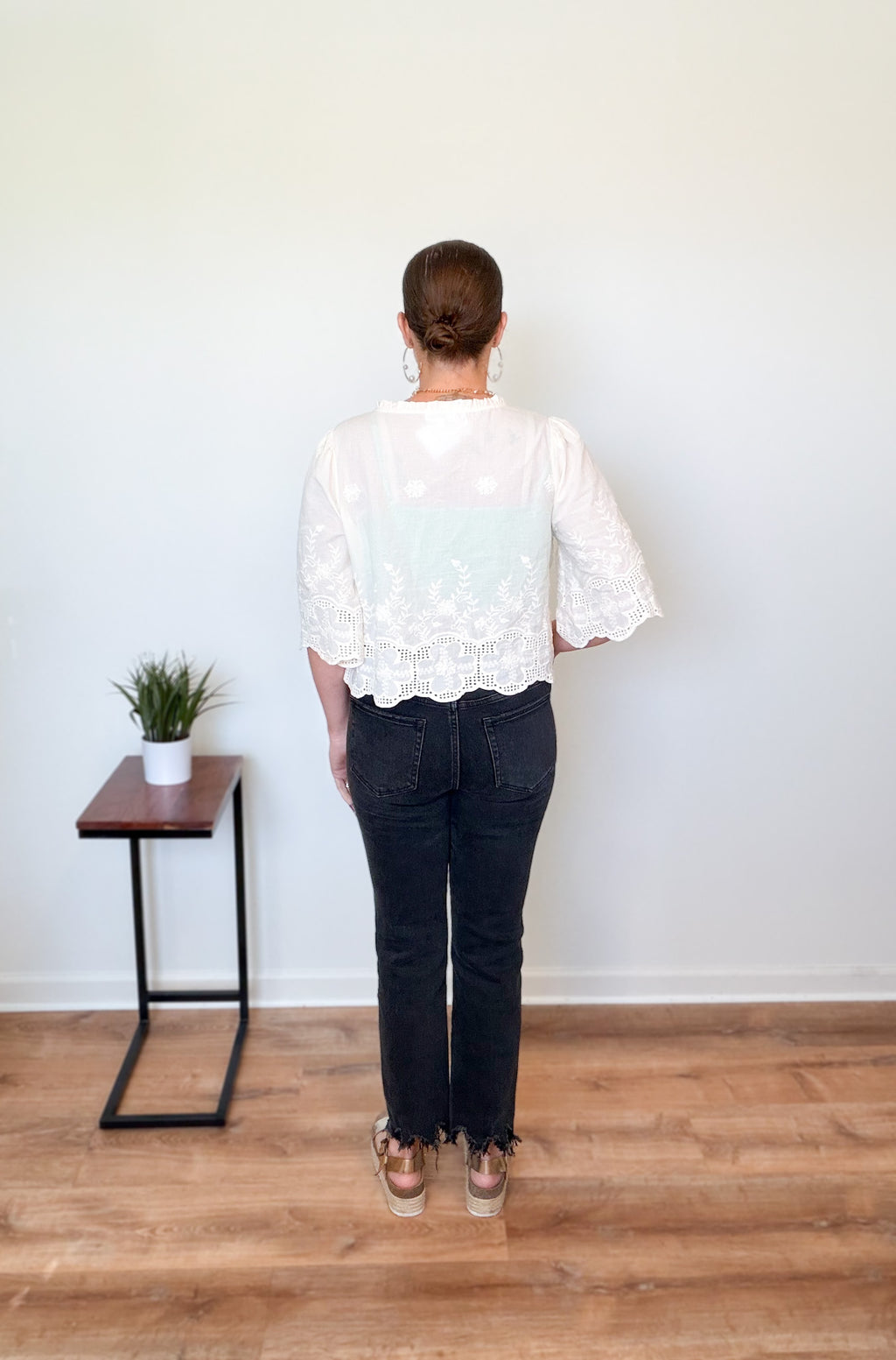 Whimsy Bloom Tie-Front Blouse
