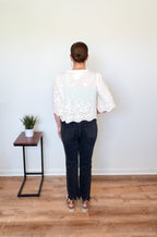 Whimsy Bloom Tie-Front Blouse