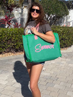 Summer Letter Fringe Canvas Bag