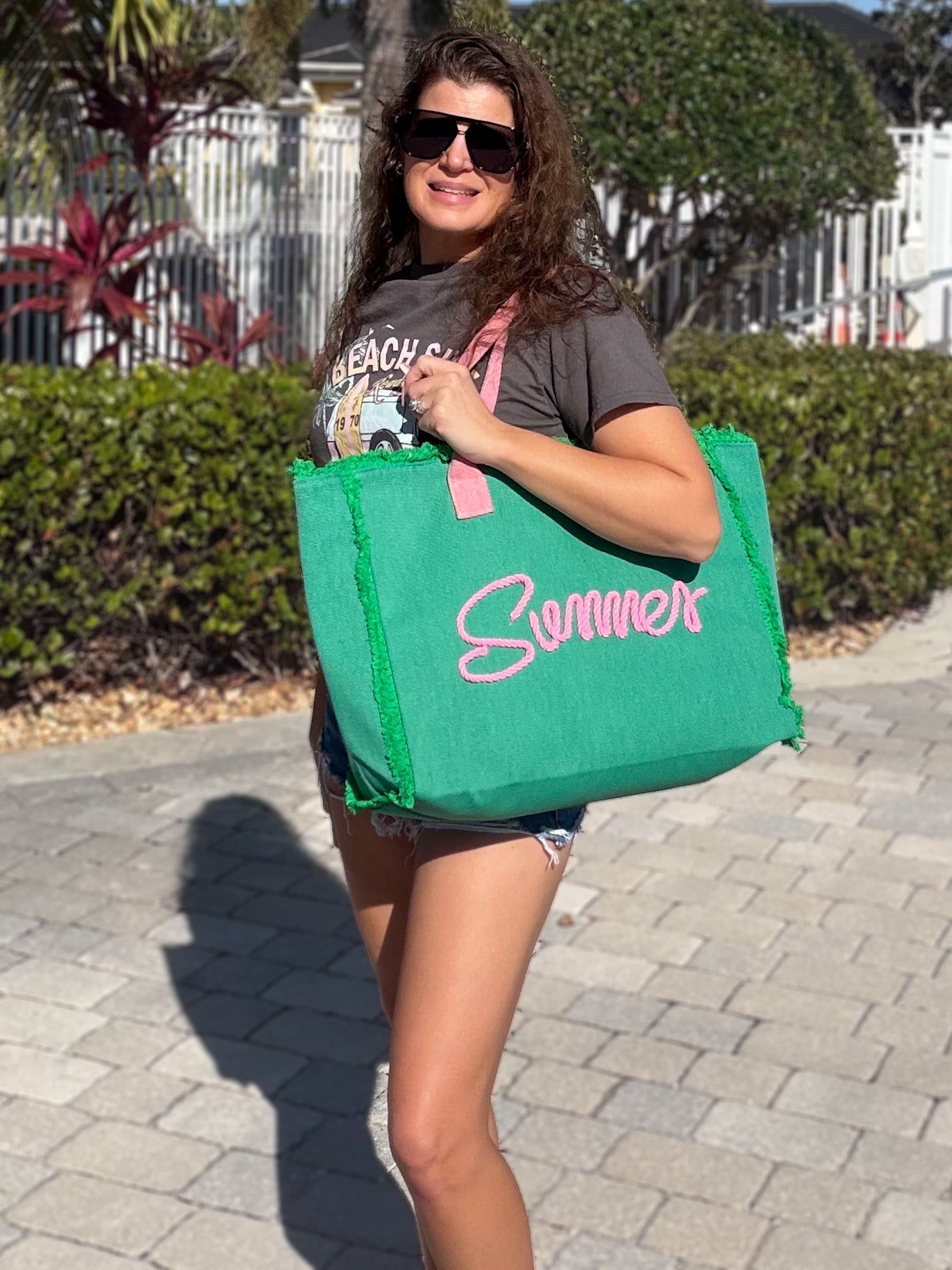 Summer Letter Fringe Canvas Bag