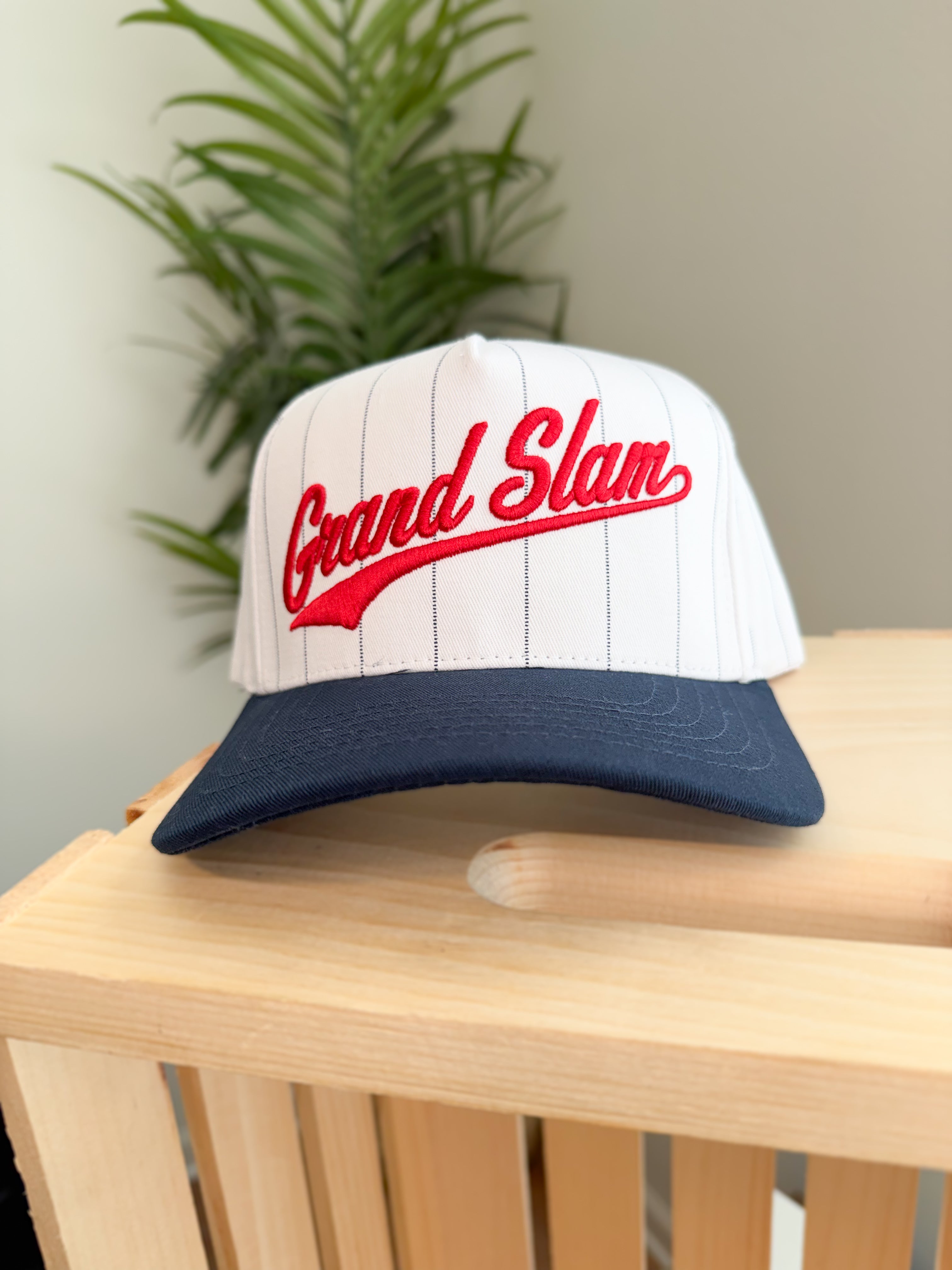 HOME RUN Letter Stripe Two Tone Trucker Cap