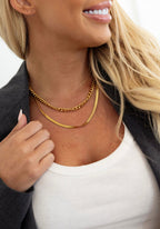 CHAIN + HERRINGBONE NECKLACE