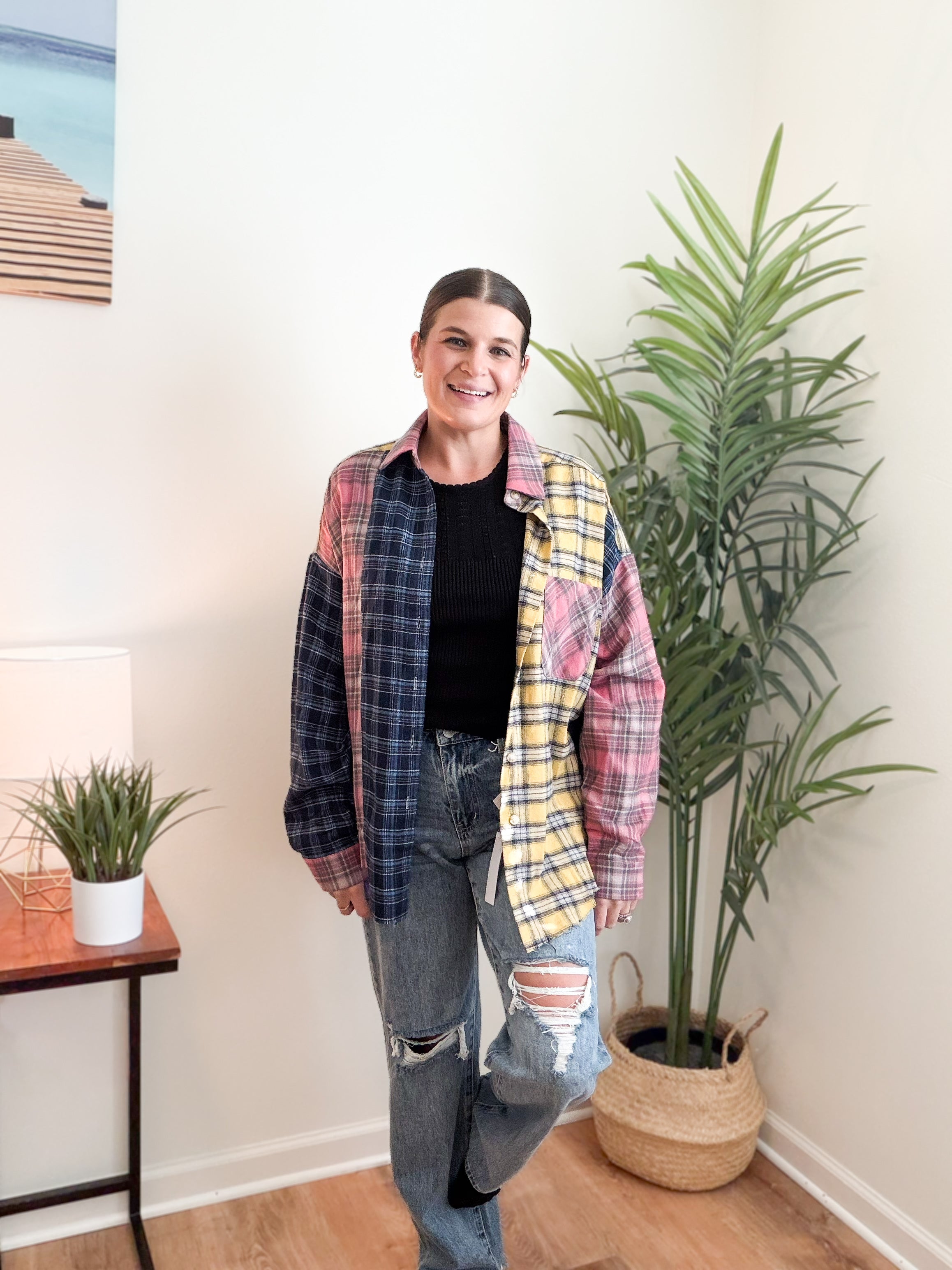 Neela Multi Color Plaid Flannel Shirt